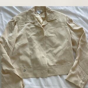 100% silk Cream Women's Jacket